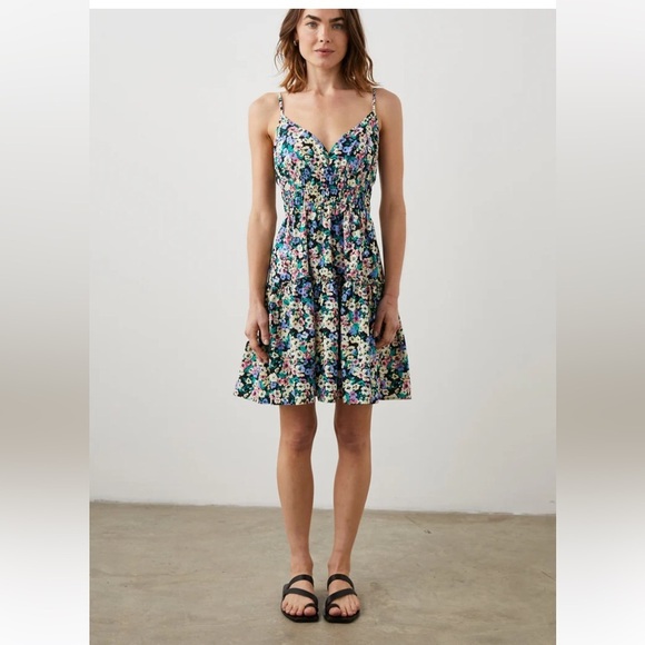 NWT Rails Carmen Multicolor Wildflower Meadow Floral Midi Dress Womens Size Med - Picture 6 of 15